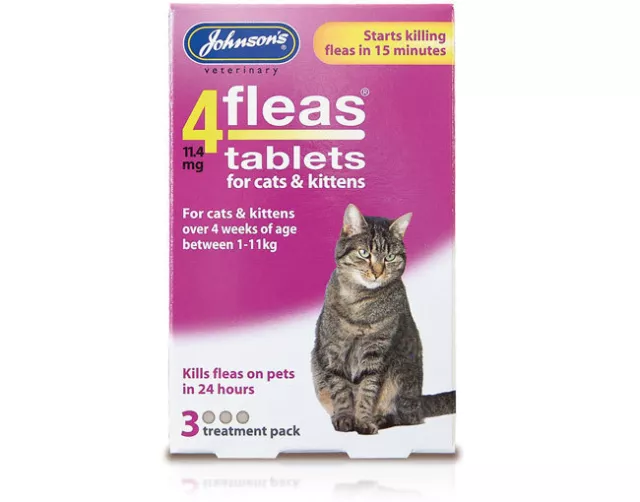 Johnsons cat flea tablets for Cats & Kittens, 3pk, 6pk, Bulk buy options 2