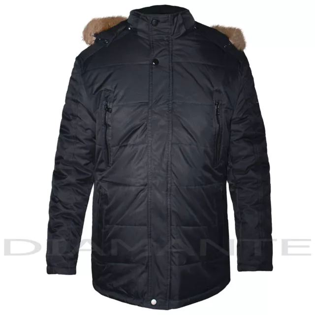 Giubbotto Uomo Invernale Parka Imbottito Giacca Cappotto Piumino Casual 8656