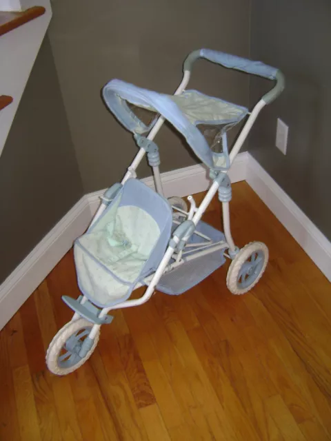 RETIRED AMERICAN GIRL Bitty Baby Twin Dolls Double Stroller Side By Side Stripes 80.00 PicClick