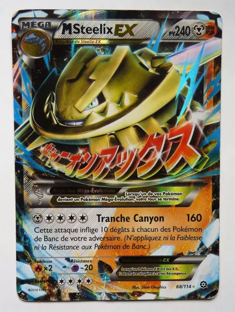 2016 French HOLO Pokemon 68/114 Mega Steelix Ex 240PV Xy