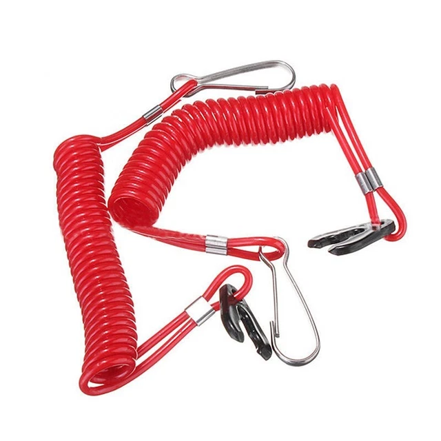 Ensemble de clips de cordon clip moteur hors-bord bateau kill stop interrupteur