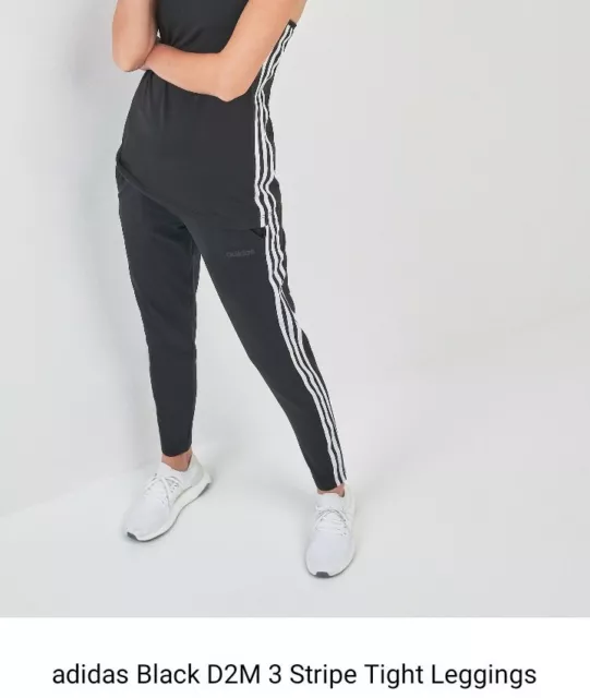 ADIDAS CLIMALITE DM2 3 Stripes Leggings Ladies Size: Small (8-10) £21.99 -  PicClick UK