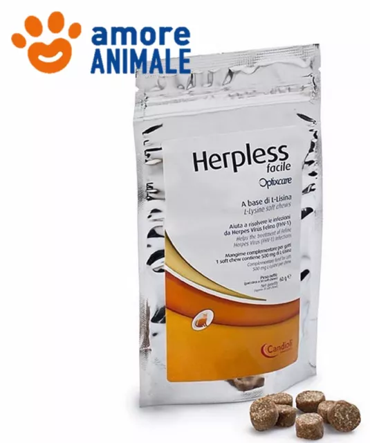 Candioli Herpless Facile - Cura infezioni da Herpes virus felino gatti 60 gr.