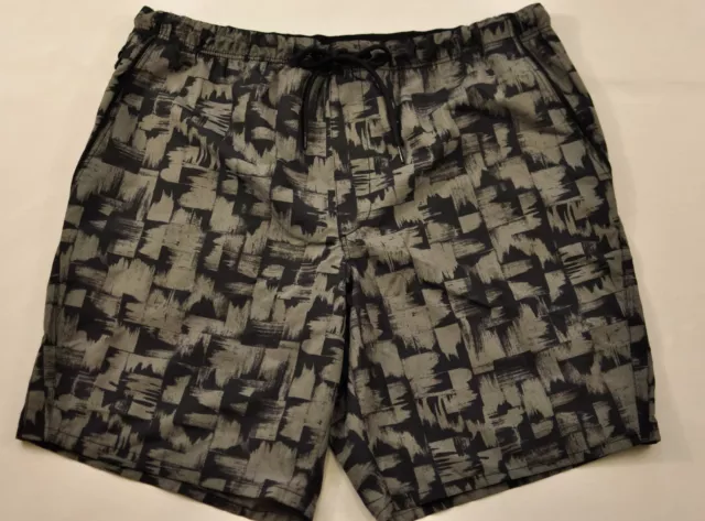 men's GAP board shorts size XL gray-black no lining drawstring side pockets