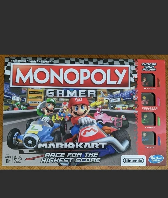 MONOPOLY GAMER EDITION Mario Kart Board Game Complete Hasbro complete