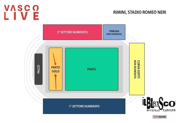 Rimini n°02 biglietti PIT GOLD Vasco live 2023 2
