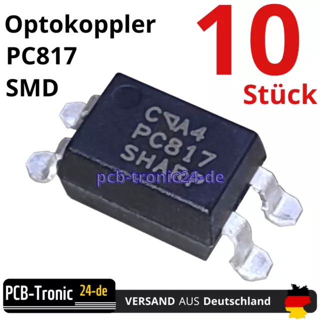 10 Stk Optokoppler PC817 EL817 817 817C FL817C PS817C DIP4 SMD-4 SMD, 1 Kanal DE