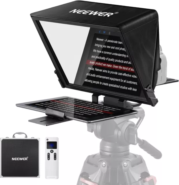 NEEWER Teleprompter X14 PRO with RT-110 Remote & APP Control (Bluetooth Connecti
