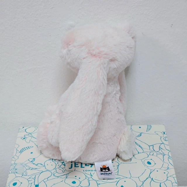 JELLYCAT RETIRED BASHFUL Pink Bunny Rattle Baby Pink Pale Small Pink ...