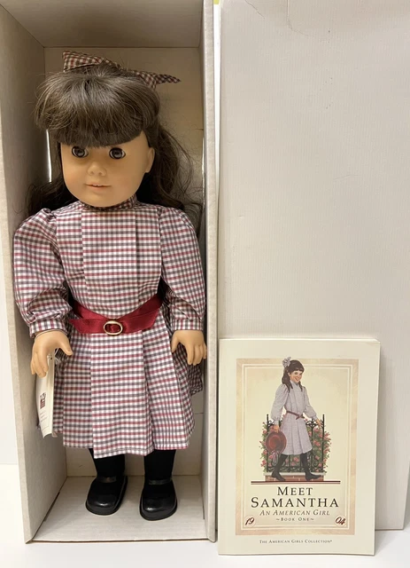 Pleasant Company American Girl Samantha Tan Body 18” 1990s White Box SDP sticker