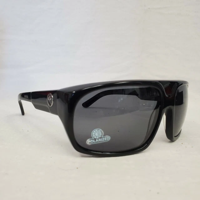Dragon BLVD Sunglasses Polished Jet Black Frame w/ Polarized Grey Gray Lenses