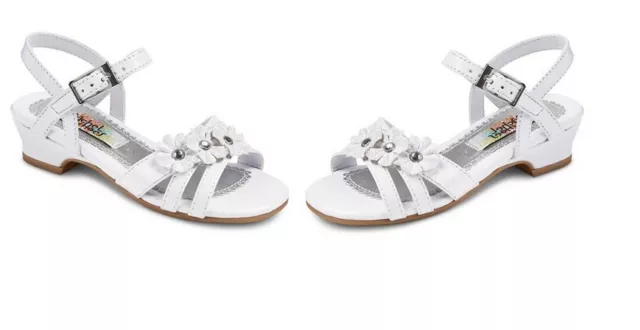 Toddler Girl's Rachel Shoes Lil Grace Sandals - White MULTIPLE SIZES NEW IN BOX