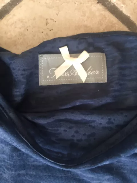 Atelier Fix Design Maglia T-Shirt Manica 3/4 Blu Donna Tg.M 2