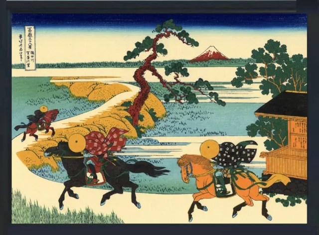 Ukiyo-e Poster The Thirty-six Views of Mount Fuji Hokusai Katsushika Framed 35