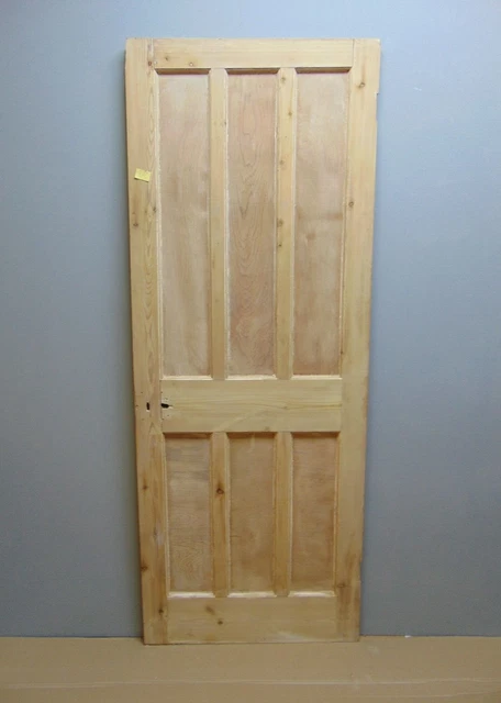 Door Reclaimed 1930's Pine 6 Panel  Internal  ref 237D