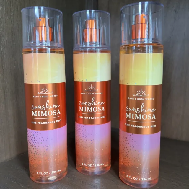 Bath & Body Works Sunshine Mimosa Set of 2 Fine Fragrance Mist 8 fl. oz. 