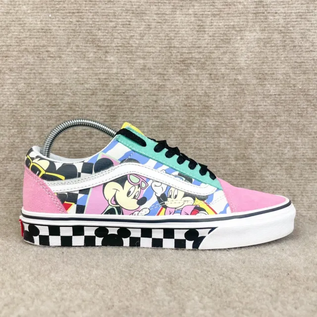 Vans x Disney Shoe Womens 9.5 Old Skool 80s Mickey Mouse Skate Sneaker Checkered