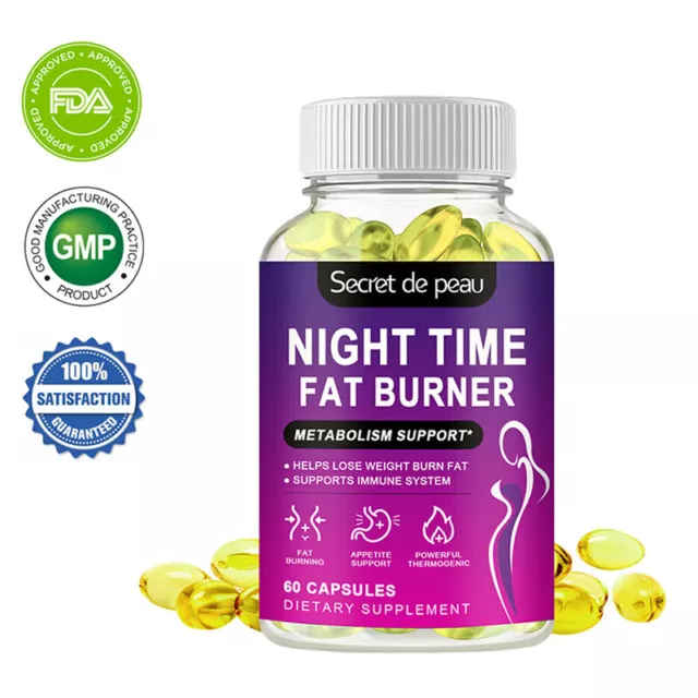 Night Time Slimming Fat Burner Supplement Weight Loss Appetite Suppressant Detox