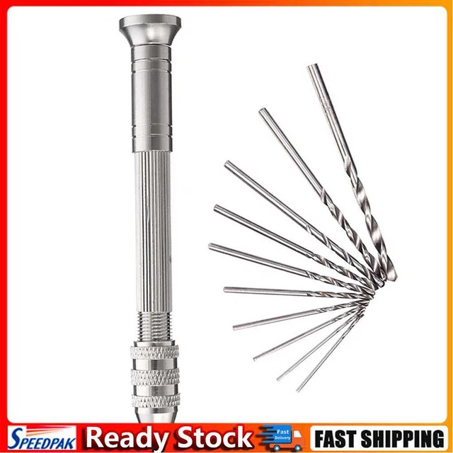 Micro Hand Drill Woodworking Drilling Tools Manual Twist Drill Bit Kit (B)