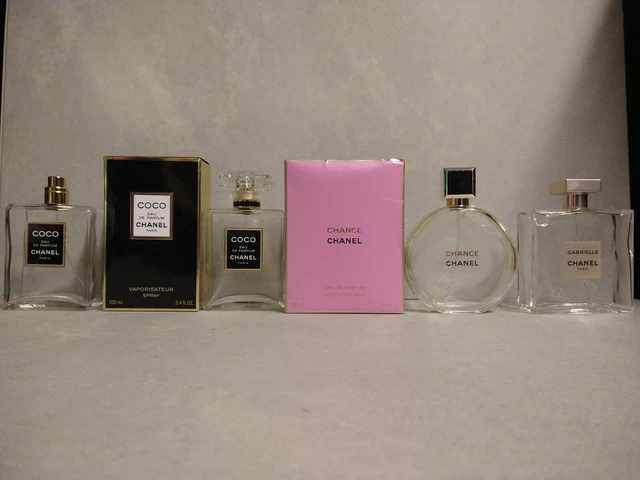 EMPTY 4 X 100ml Chanel Eau De Parfum Bottles Coco Chance