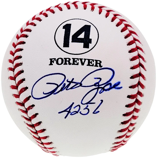 Pete Rose Autographed Official 14 Forever Logo MLB Baseball Cincinnati Reds Beck