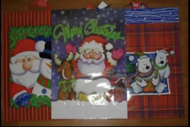 Job lot of OF 10 GIANT CHRISTMAS STRONG Jumbo GIFT BAGS Ideal Xmas Large Toy bag