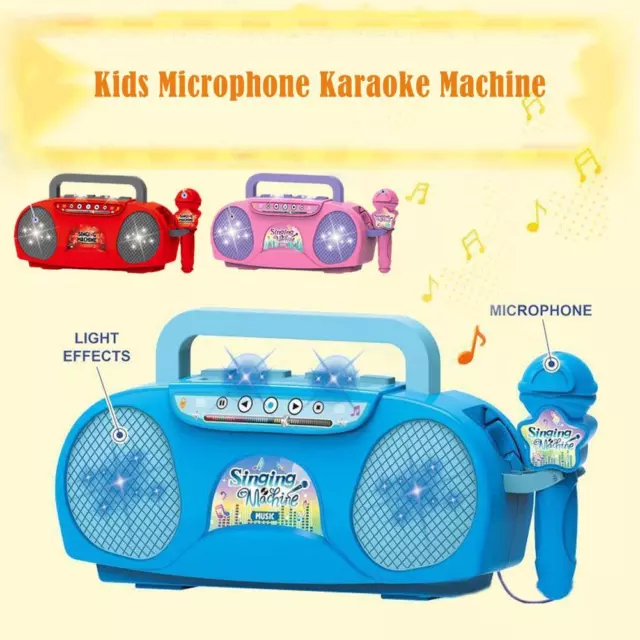 Kids Microphone and Childrens Karaoke Machine with Lights for Girls Boys GX