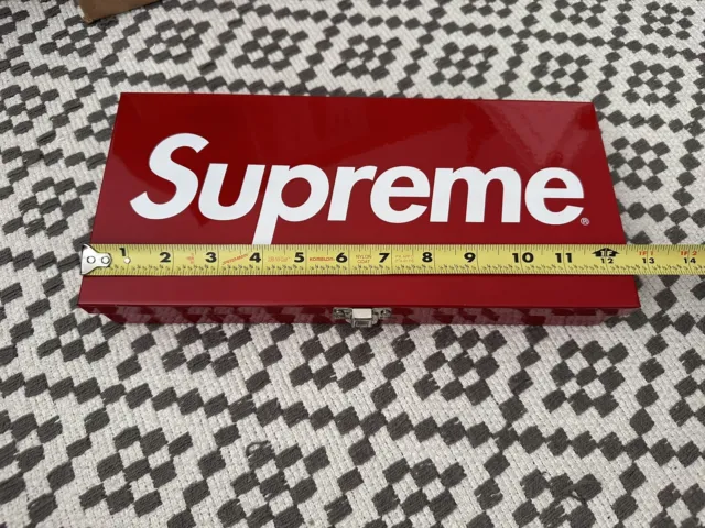 Used Supreme Large Metal Storage Box Red 2017 Release 🔥