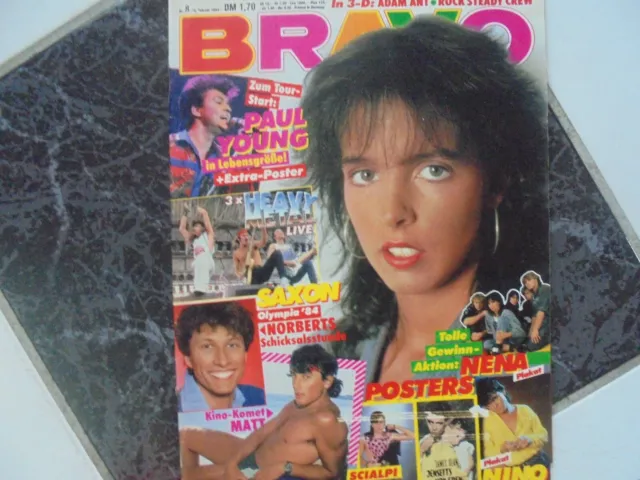 BRAVO 8/1984 TB:Nena/SS:Paul Young/Posterbeilage Nino De Angelo und Nena!/Kpl.