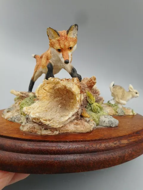 Border Fine Arts "Out Foxed" Fox Figurine- Beautiful Condition- Fox And Hare