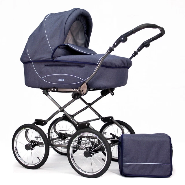 NANA GRACJA KOMBI Kinderwagen Retro klassischer Kinderwagen Premium marine  EUR 429,00 - PicClick DE
