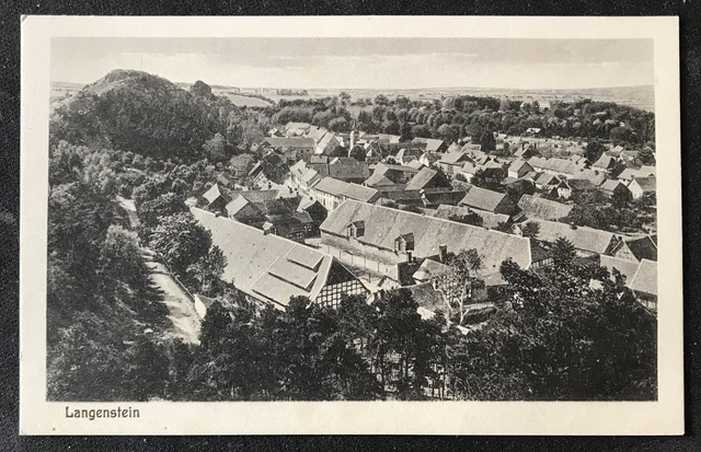 sehr alte PK von Langenstein-Halberstadt 38895 „schöne Panoramakarte"