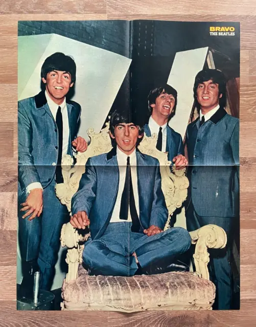 Vintage XL Beatles Bud Spencer Terence Hill Zwei Asse trumpfen auf 80 x 52 cm