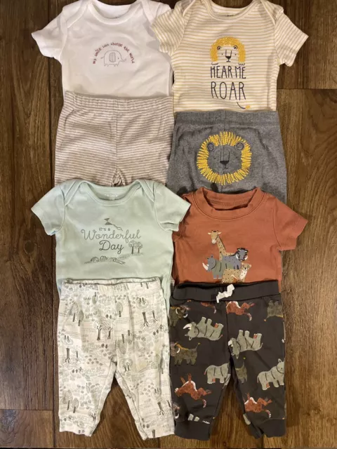 Carters Baby Boy 6 Mo Shirts Bodysuits Pants Clothes Fall Winter Lot Lion Roar