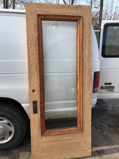 Who Xf 13 Antique Oak Entrance Door Stripped 34 X 83X 2 1/16