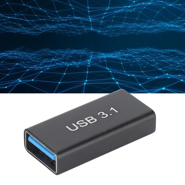 Adaptateur USB-C Femelle Vers Femelle - Convertisseur Type C - USB 3.1, Charge 100W, Données - Pour MacBook, Samsung, Etc.
