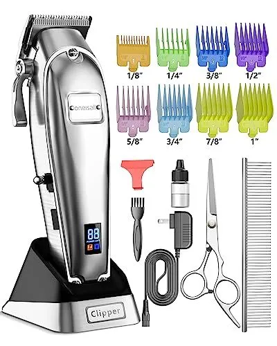 oneisall Dog Grooming Clippers for Thick Heavy Coats,2 Speed Cordless Hair Trimm