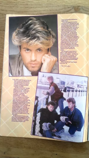 A-HA versus GEORGE MICHAEL 3 page UK ARTICLE / clipping 2