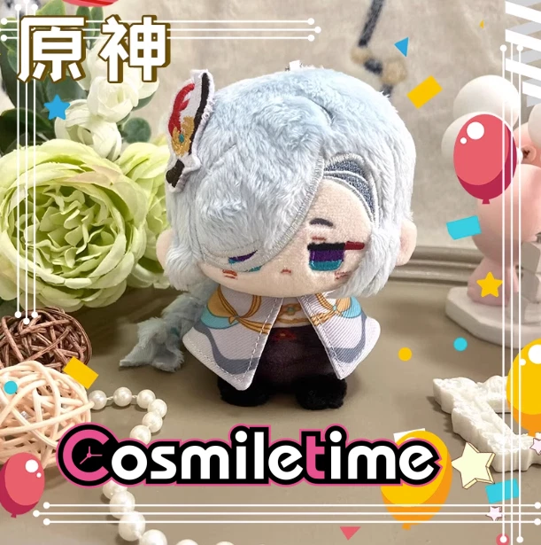 Genshin Impact Shenhe 12cm Plush Doll Stuffed Anime Plushie Toys Keychain Strap