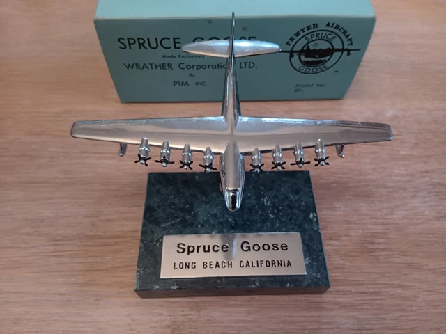 Spuce Goose Model PEWTER HERCULES HUGHES H-4 Spruce Goose Howard Hughes Eight Engine ...