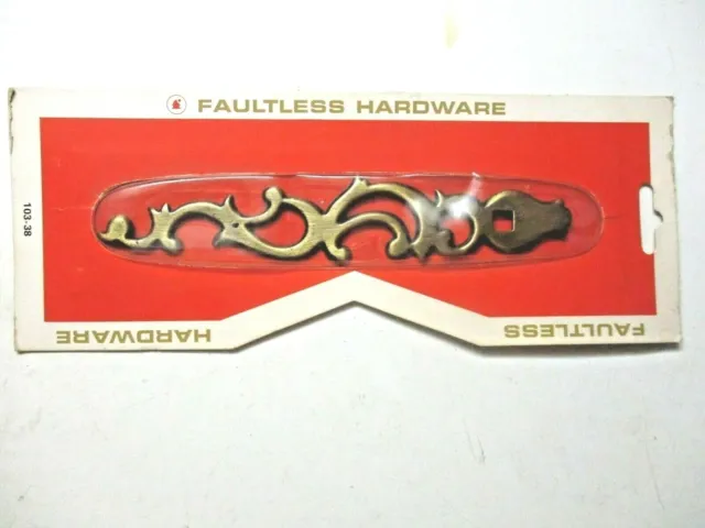 Faultless Hardware 103-38 USA 1960s Backplate For Pull Knob Satin Dark Brass MCM