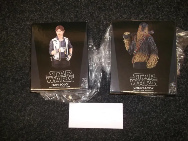 Star Wars Gentle Giant Han Solo and Chewie package