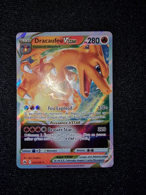 Carte Pokémon Dracaufeu VSTAR 019/159 – Couronne Zénith, Ultra Rare, Officielle, Collection