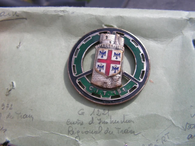 Ancien Insigne Militaire Français CIT 162 Centre Instruction Train AFN Algérie – Original Années 50