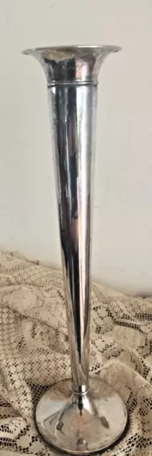 Vase Silverplated 15.5"Tall x 3" Wide