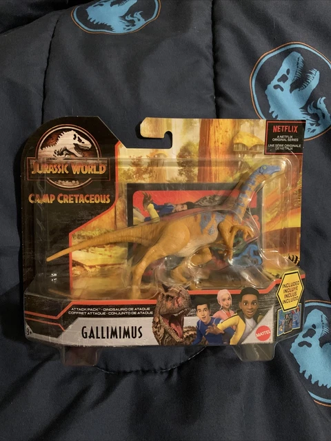JURASSIC WORLD CAMP Cretaceous Attack Pack Gallimimus Dinosaur Action