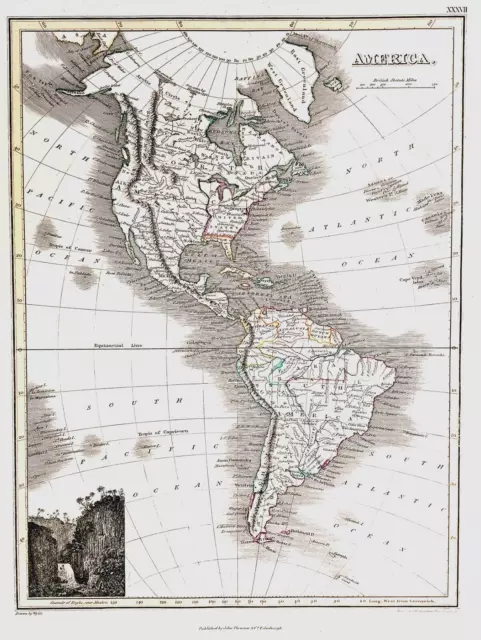 1821 Wyld Vignette Map of The Western Hemisphere