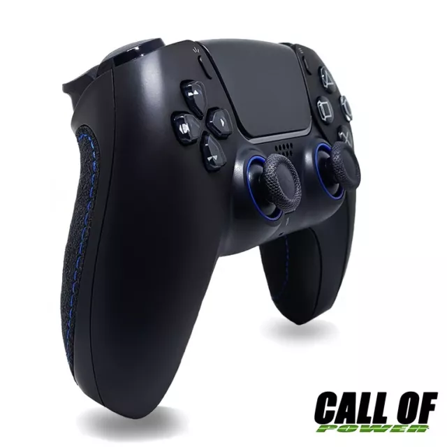 Manette PS5 DualSense Noir anti-transpiration, Grip Alcantara bleu | PlayStation