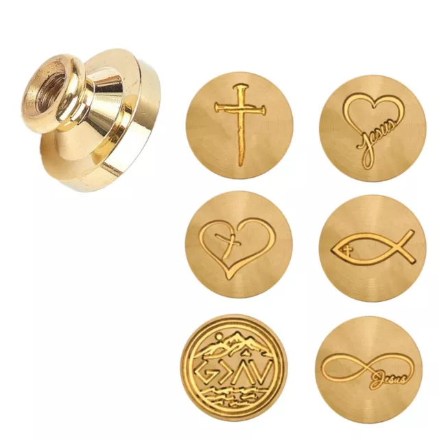 Jesus Christian Wax Seal Stamp Brass Head Replacement, 25mm, Gold, Sealing Stamp