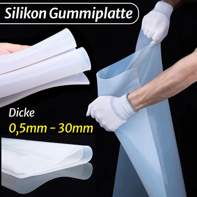 Ultra dünn Silikon Gummiplatte, Hitzebeständige Gummimatte, 0,5mm-30mm Dicke